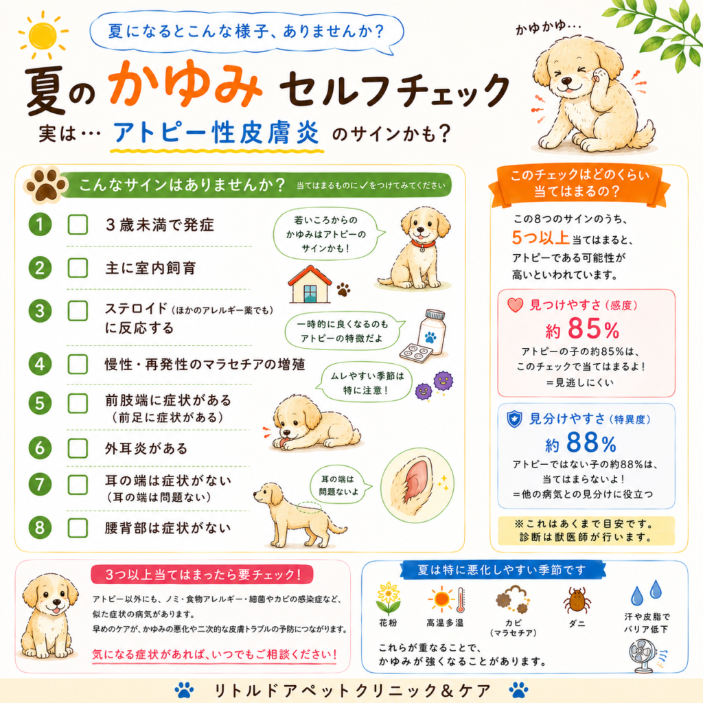 犬アトピー性皮膚炎に気づくきっかけ | リトルドア ペットクリニック＆ケア